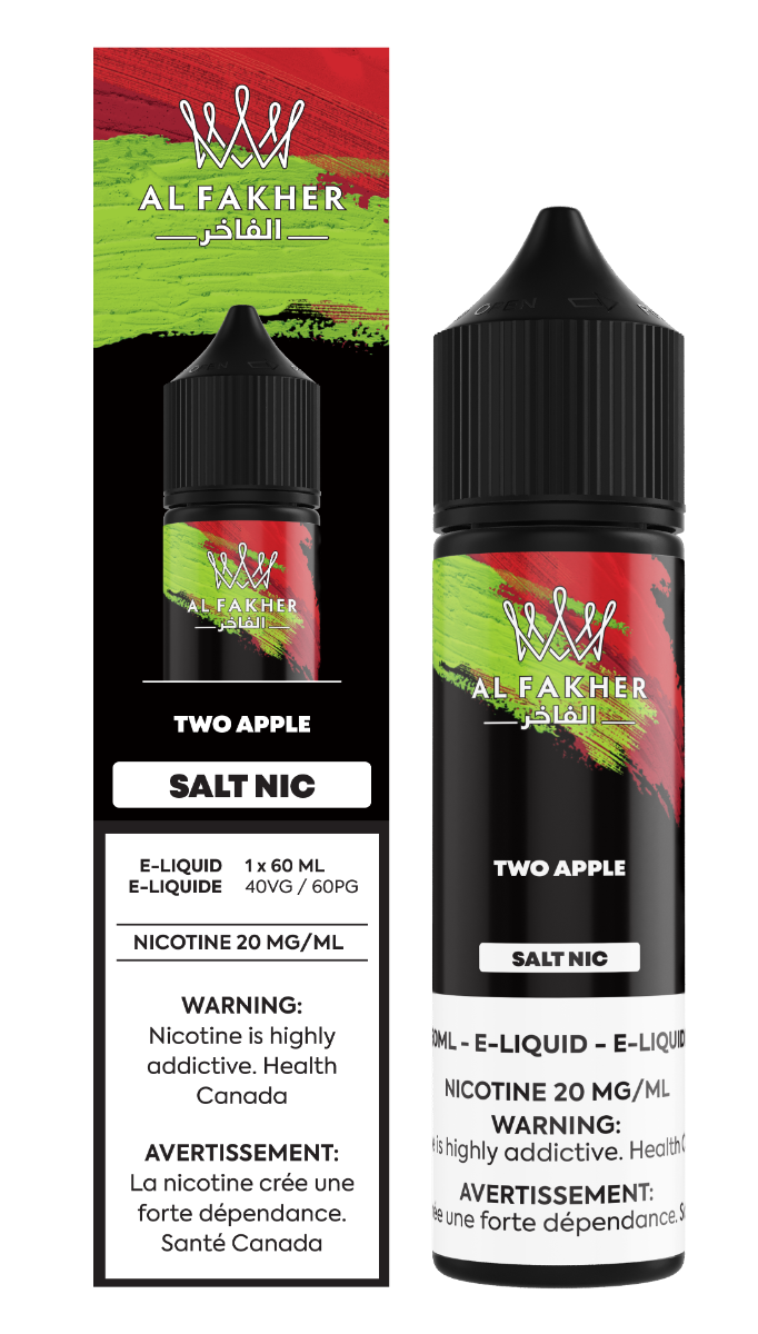 TWO APPLE - AL Fakher Nicotine Salt E Juice 60mL