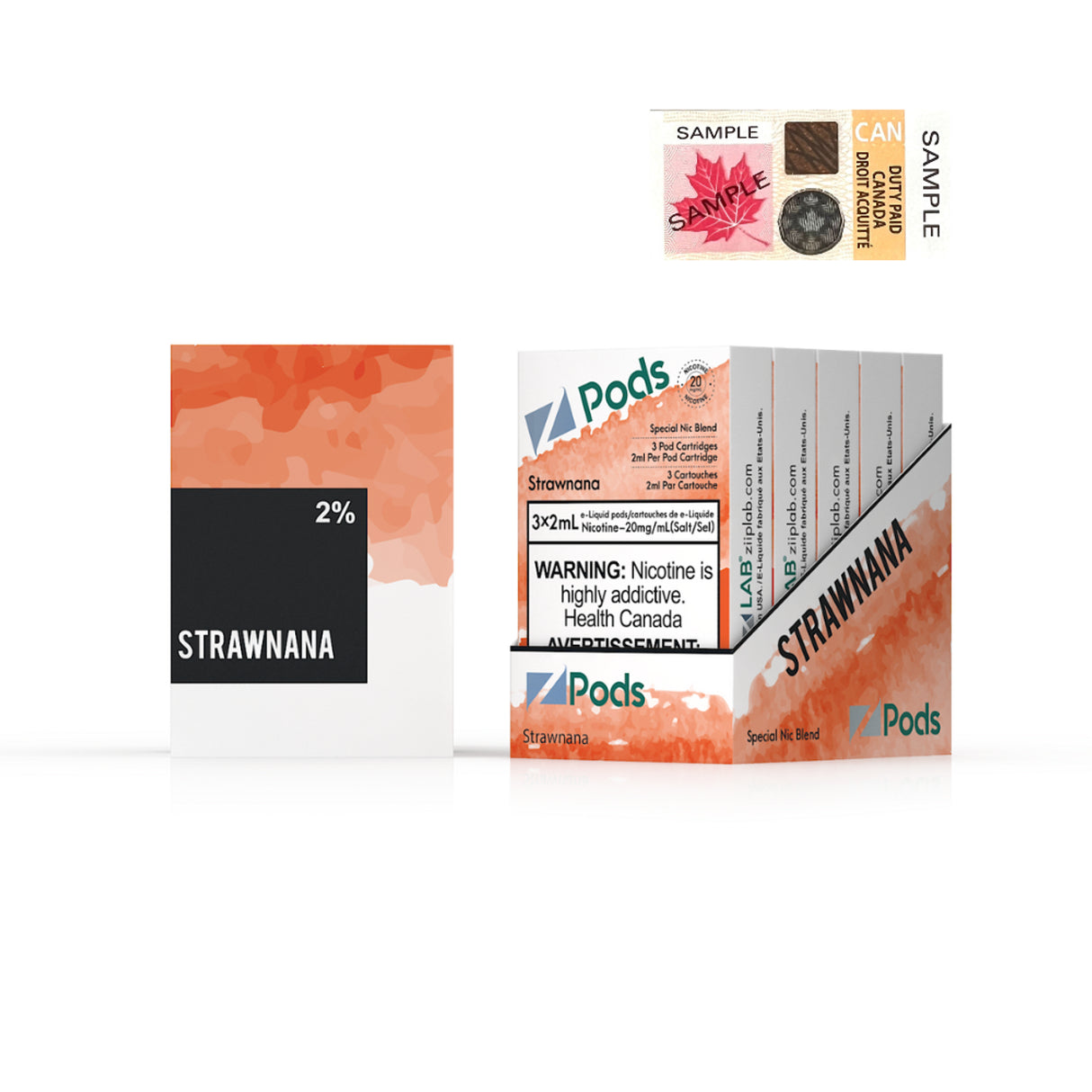 STRAWNANA -  Z PODS ( SUPREME NIC BLEND)